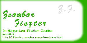 zsombor fiszter business card